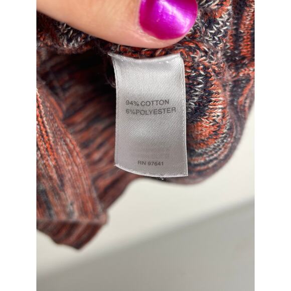 J. Jill Colorful Cotton Knit 3/4 Sleeve Boxy Fit Sweater Kimono Top Size XL - Picture 4 of 6